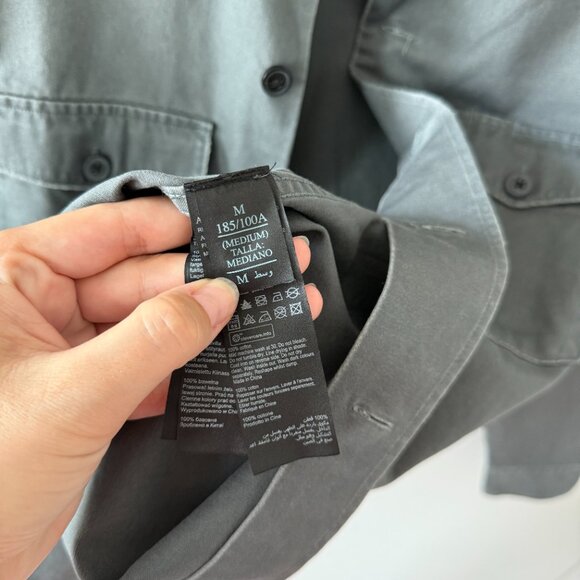 All Saints Grey Shacket Light Jacket Size Medium - Picture 4 of 5